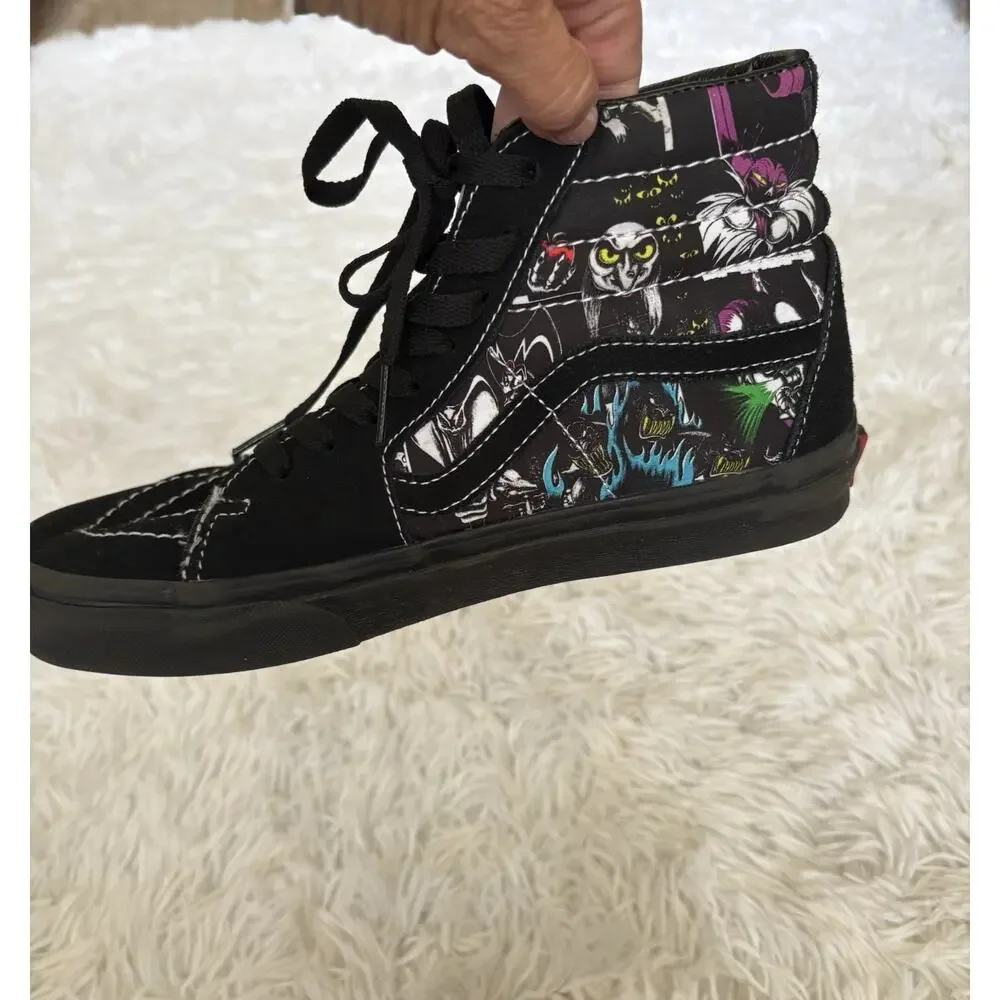 Great Vans Disney 100 6.5/ 8 “Villians” Classic High Top Sneakers. Exc. Cond